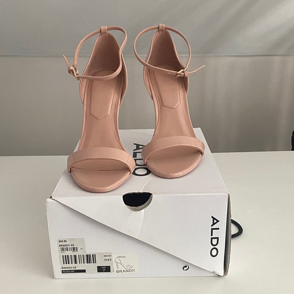 Aldo Blush Pink Strappy Heels